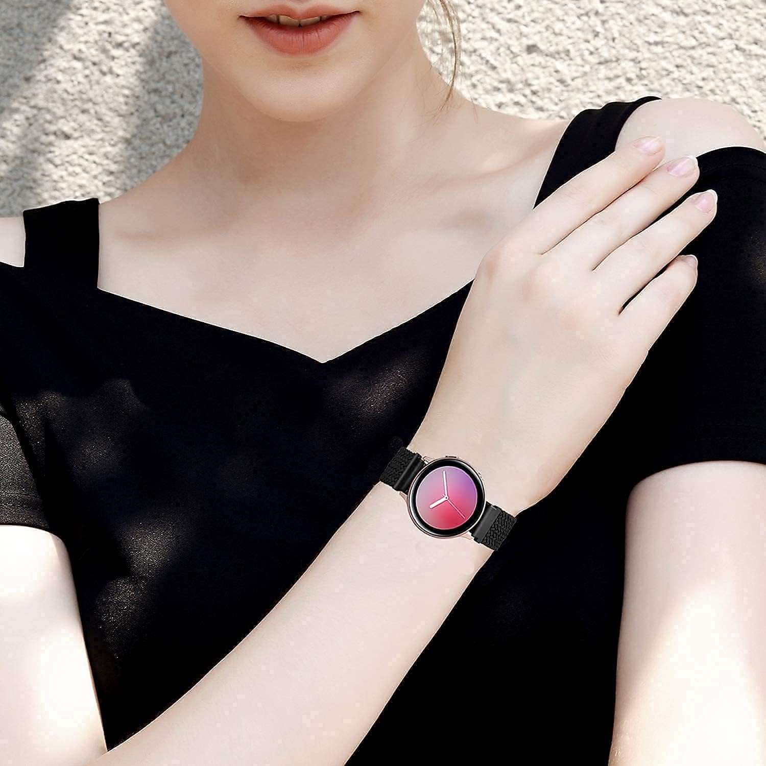 Solo Loop – Correa trenzada compatible con Samsung Galaxy Watch 4 de 1.575 pulgadas, 1.732 pulgadas, correa elástica tejida para Galaxy Watch Active