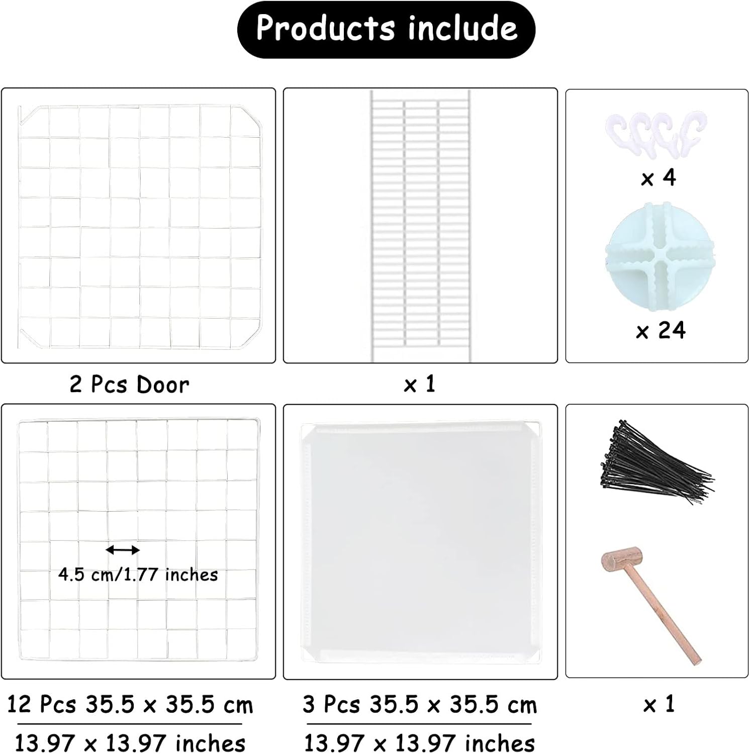 MUYG Jaula de metal de 2 niveles para gatos, jaulas desmontables para gatos, corralito portátil extraíble plegable para gatos pequeños y medianos