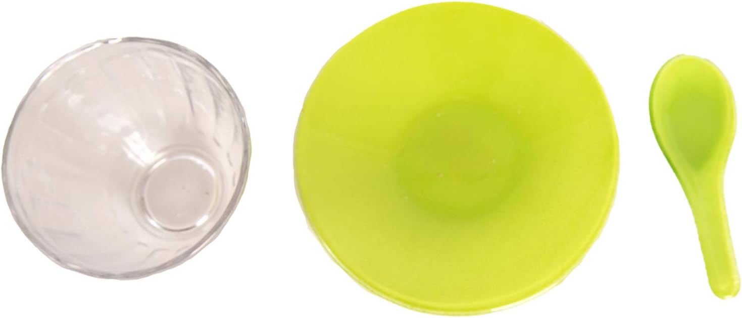 Servette Home Tazas de postre de vidrio para helado – Verde
