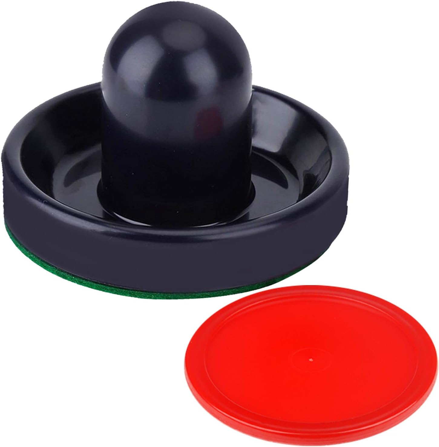 Empujadores de hockey de aire y discos de hockey de aire rojo, asas de portería, accesorios de repuesto para mesas de juego (4 Striker, paquete de 4