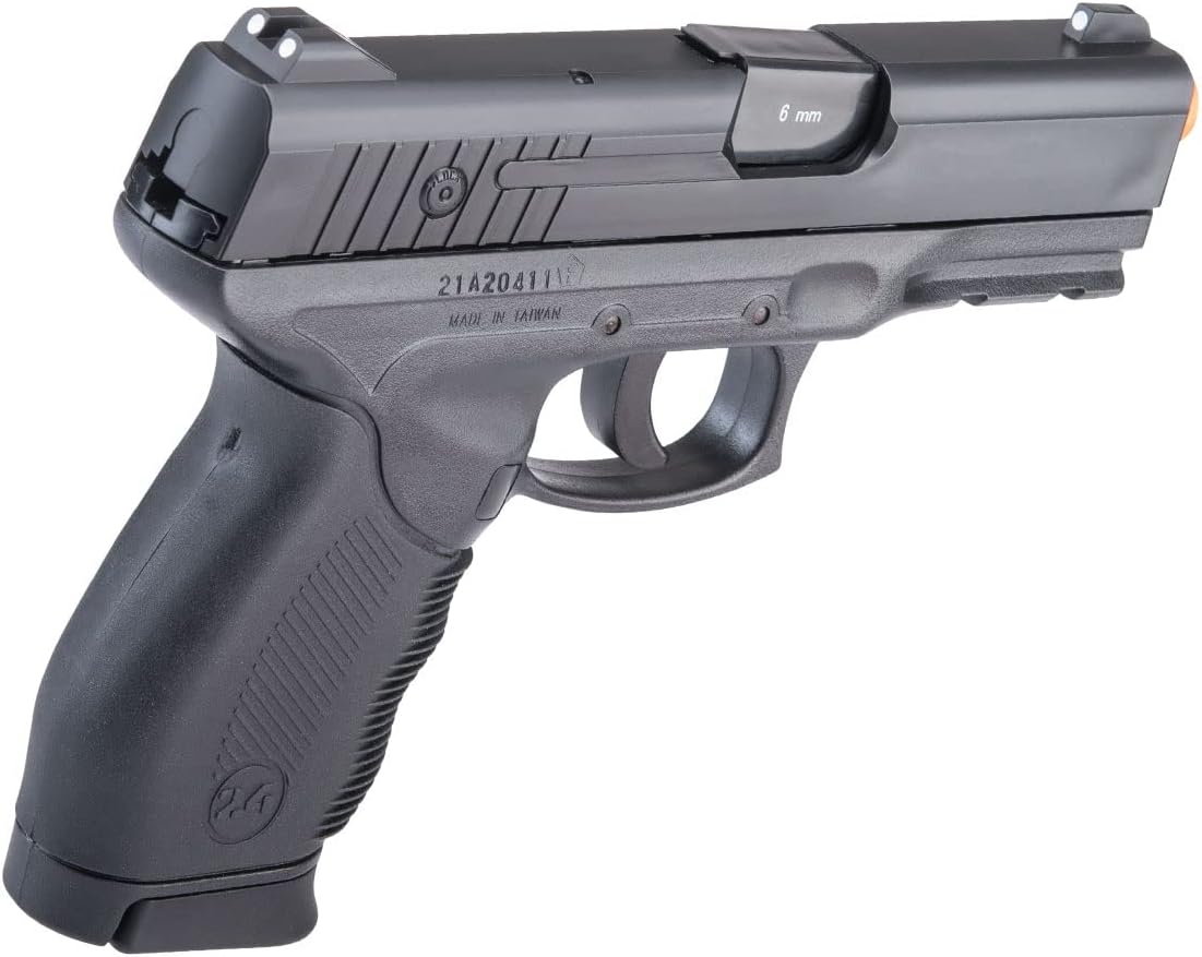 Swiss Arms Pistola de aire comprimido con resorte de alta calidad 247 con marco de salto y riel, 240-260 FPS