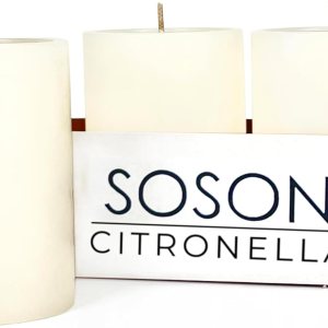 Simply Soson Vela de citronela – Velas de pilar de citronela marfil – 3 x 4 pulgadas – Paquete de 3 – Vela antimosquitos Simply Soson Vela de citronela – Velas de pilar de citronela marfil – 3 x 4 pulgadas – Paquete de 3 – Vela antimosquitos