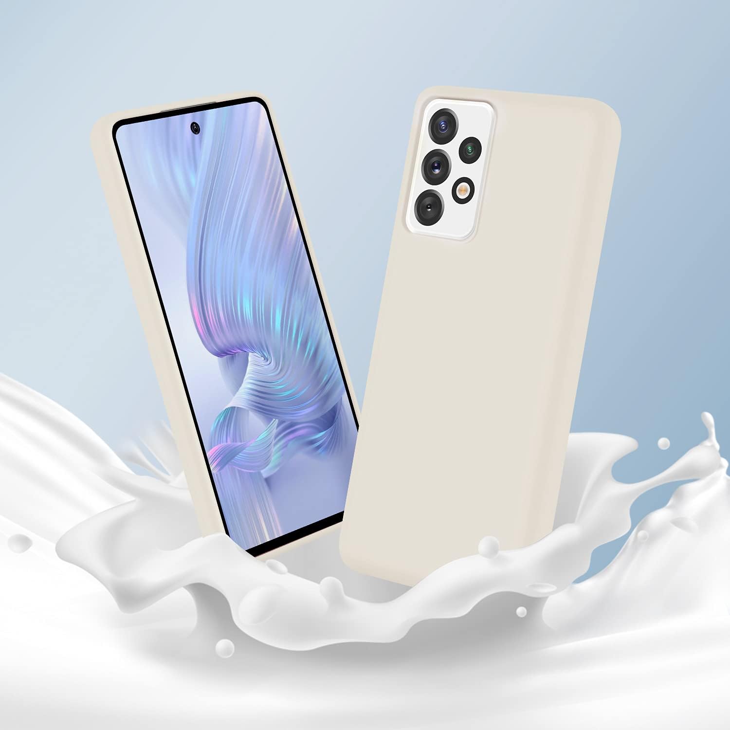 Boaixiaen Funda para Samsung Galaxy A52 5G, silicona líquida, delgada, suave, TPU, protección de cuerpo completo, a prueba de golpes, para Galaxy