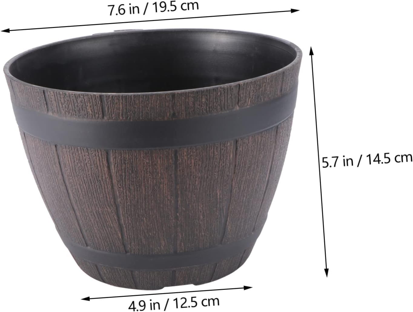Yardwe 2 piezas de flores al aire libre suculentas macetas macetas de madera al aire libre plantador de madera al aire libre Bonsái Pot imitación