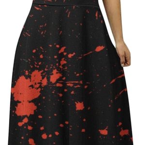 KIOFXFCB Vestidos de verano para mujer 2023, vestidos largos de manga corta para mujer, vestido de playa con cuello redondo y costuras de color KIOFXFCB Vestidos de verano para mujer 2023, vestidos largos de manga corta para mujer, vestido de playa con cuello redondo y costuras de color