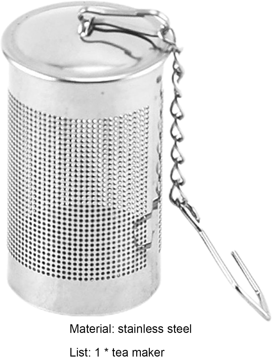 Infusor de té a prueba de óxido, drenaje uniforme de 2 tamaños, filtro de hierbas de grado alimenticio para el hogar, S
