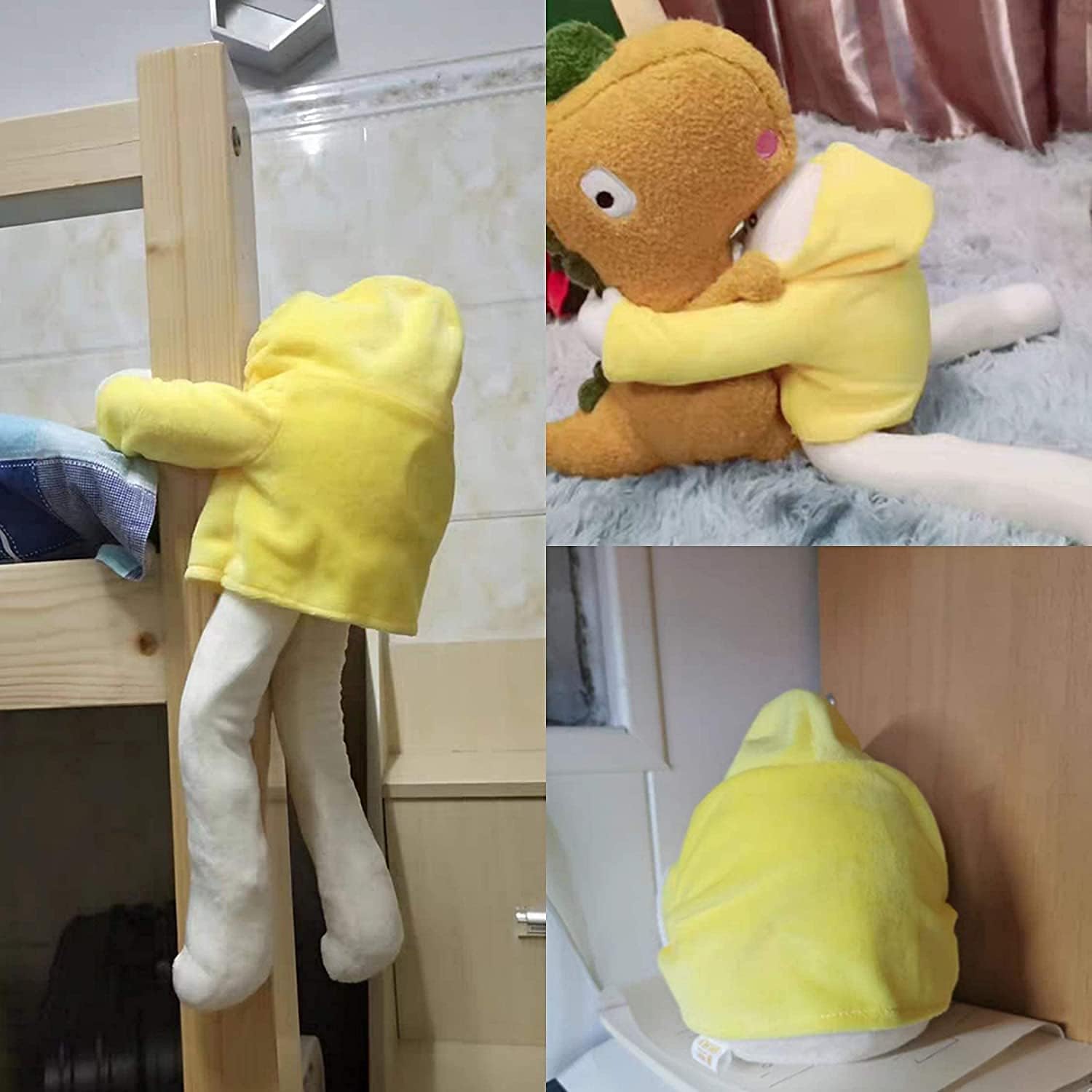 Juguete de peluche de Banana Man, 25.6 pulgadas, extraño muñeco de plátano con imán, divertido juguete de descompresión posable, animales de
