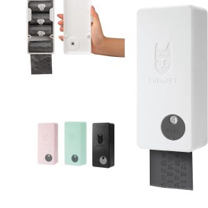 SVD.PET Dispensador de bolsas para excrementos de perro con 60 bolsas, dispensador de bolsas de basura para montaje en pared, capacidad para 4 SVD.PET Dispensador de bolsas para excrementos de perro con 60 bolsas, dispensador de bolsas de basura para montaje en pared, capacidad para 4