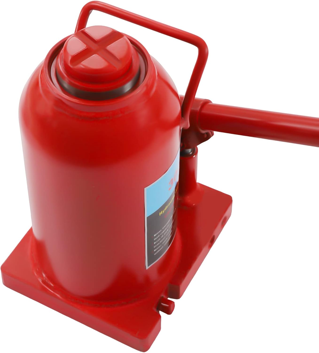 Gato de botella soldado hidráulico de 30 toneladas (66,138 libras) de capacidad para reparación de automóviles y elevación de casa, rojo