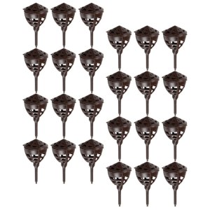 GANAZONO Cestas de malla de fertilizante 100pcs cajas de jade caja de fertilizante flores automáticas suculentas de plástico cesta de fertilizante GANAZONO Cestas de malla de fertilizante 100pcs cajas de jade caja de fertilizante flores automáticas suculentas de plástico cesta de fertilizante