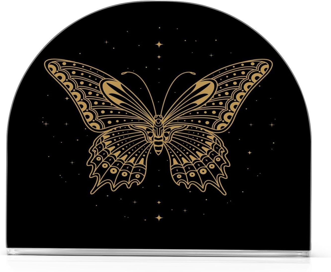 Servilletero de mariposa dorada para mesa de papel, dispensador de pañuelos acrílicos, cocina, comedor, baño, fiesta, decoración de automóvil
