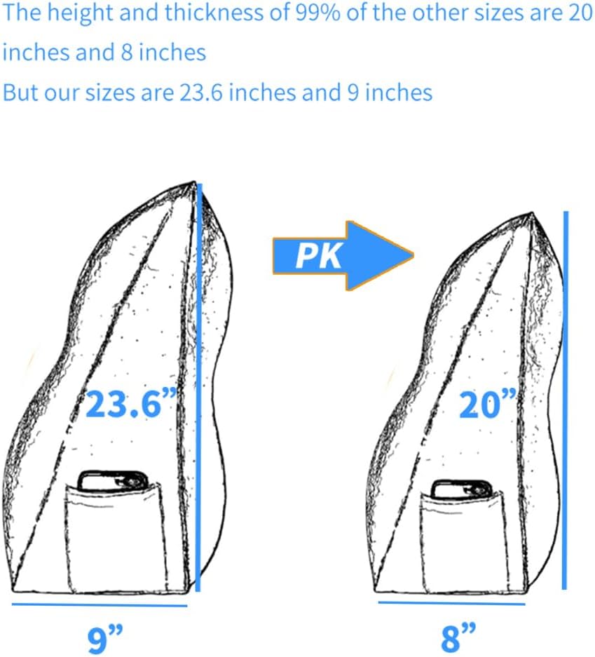 Almohada de respaldo de lectura, almohada triangular para cabecero, almohada de cuña con inserto de algodón PP, cojín de apoyo de posicionamiento,