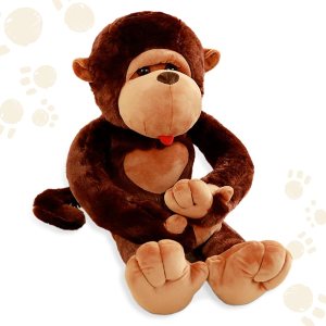 Shappy Mono de peluche grande de 43 pulgadas, gran regalo para niños, niñas y amigos Shappy Mono de peluche grande de 43 pulgadas, gran regalo para niños, niñas y amigos