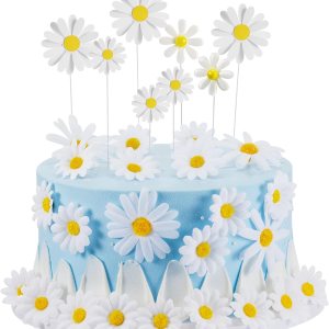 55 piezas de decoración de tartas de margaritas, decoración de tartas de margaritas, decoración de crisantemo, margaritas para cupcakes, selecciones 55 piezas de decoración de tartas de margaritas, decoración de tartas de margaritas, decoración de crisantemo, margaritas para cupcakes, selecciones