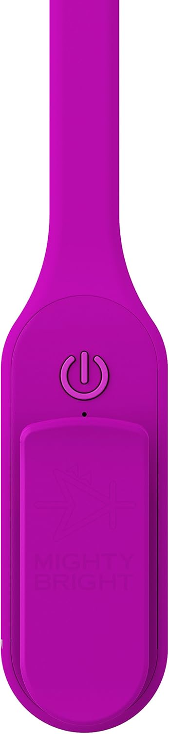 The Original Mighty Bright – Luz de lectura recargable con clip, luz LED cálida para el cuidado de los ojos, flexible, duradera, regulable, perfecta