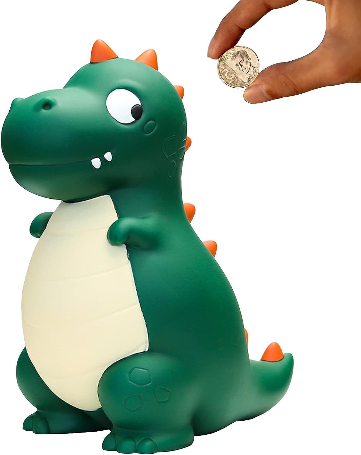LANKIN Alcancía de dinosaurio para niños, bonita alcancía de dinero, banco de monedas de plástico para niños, el mejor regalo de cumpleaños,