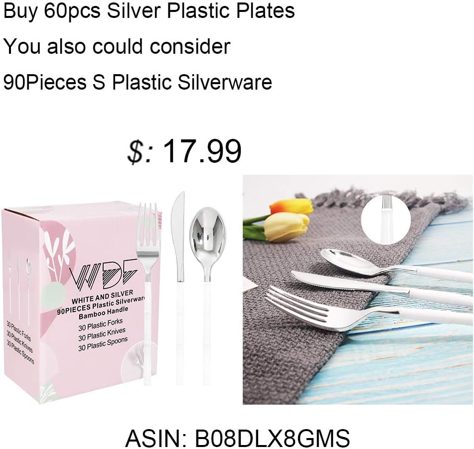 WDF – 125 platos cuadrados negros de plástico con borde dorado y cubiertos desechables dorados, vajilla de plástico que incluye 25 platos de cena de