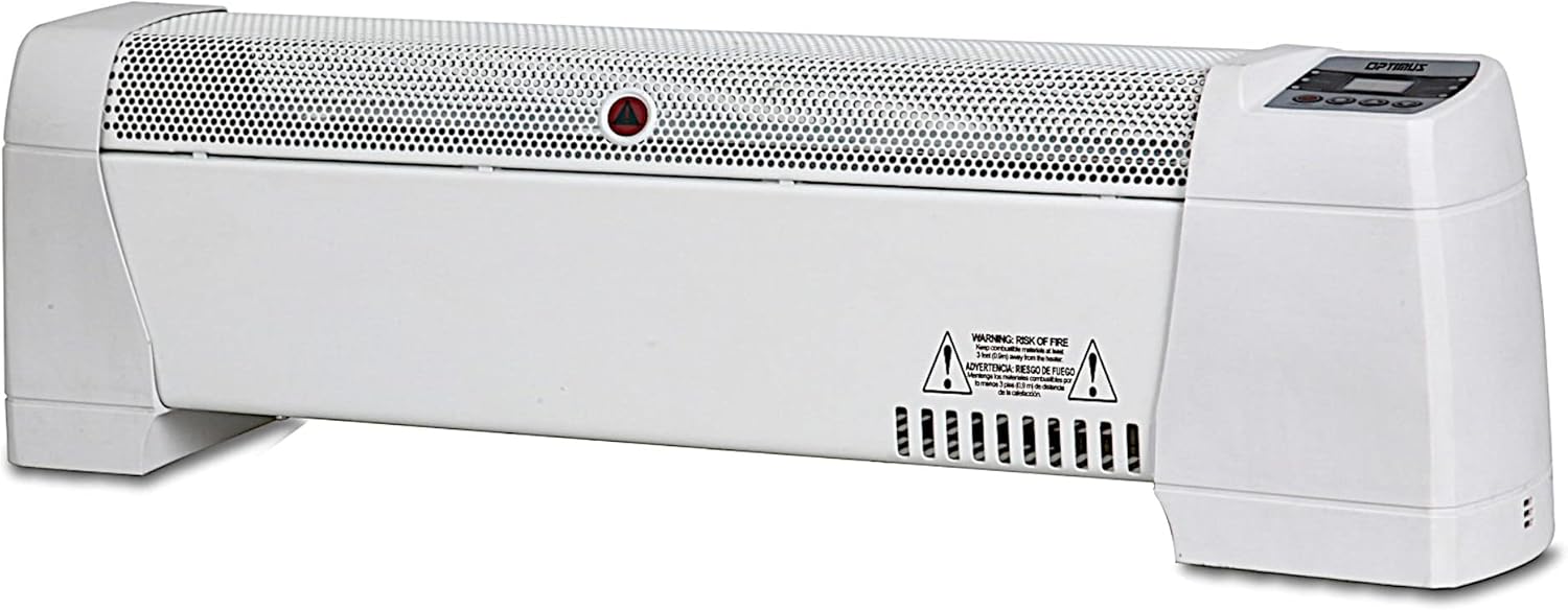Optimus H-3603, calentador de convección con base, pantalla digital y termostato, 30 pulgadas