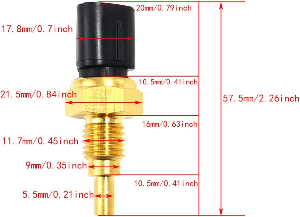 AHL Sensor de temperatura del agua para Suzuki DL650 V-Strom 2004-2012DL1000 V-Strom 2002-2012