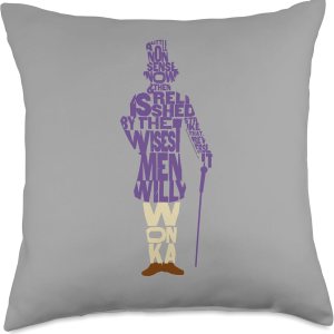 Willy Wonka Chocolate Factory – Cojín de cojín (18.0 x 18.0in), multicolor Willy Wonka Chocolate Factory – Cojín de cojín (18.0 x 18.0in), multicolor