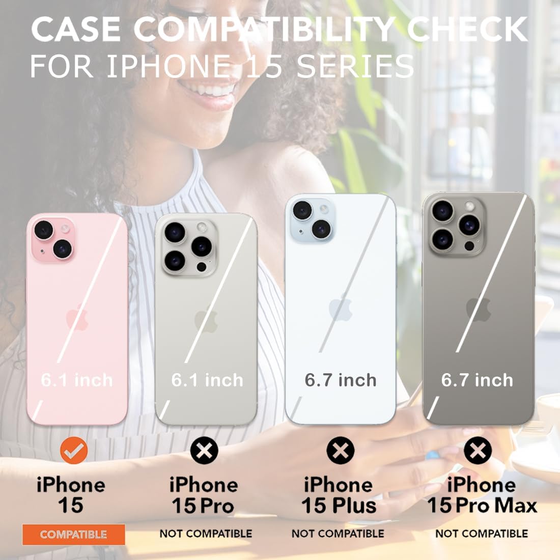 uCOLOR Funda compatible con iPhone 15 de 6.1 pulgadas con ranura para tarjetero, función atril, doble cierre magnético y diseño de bloqueo RFID