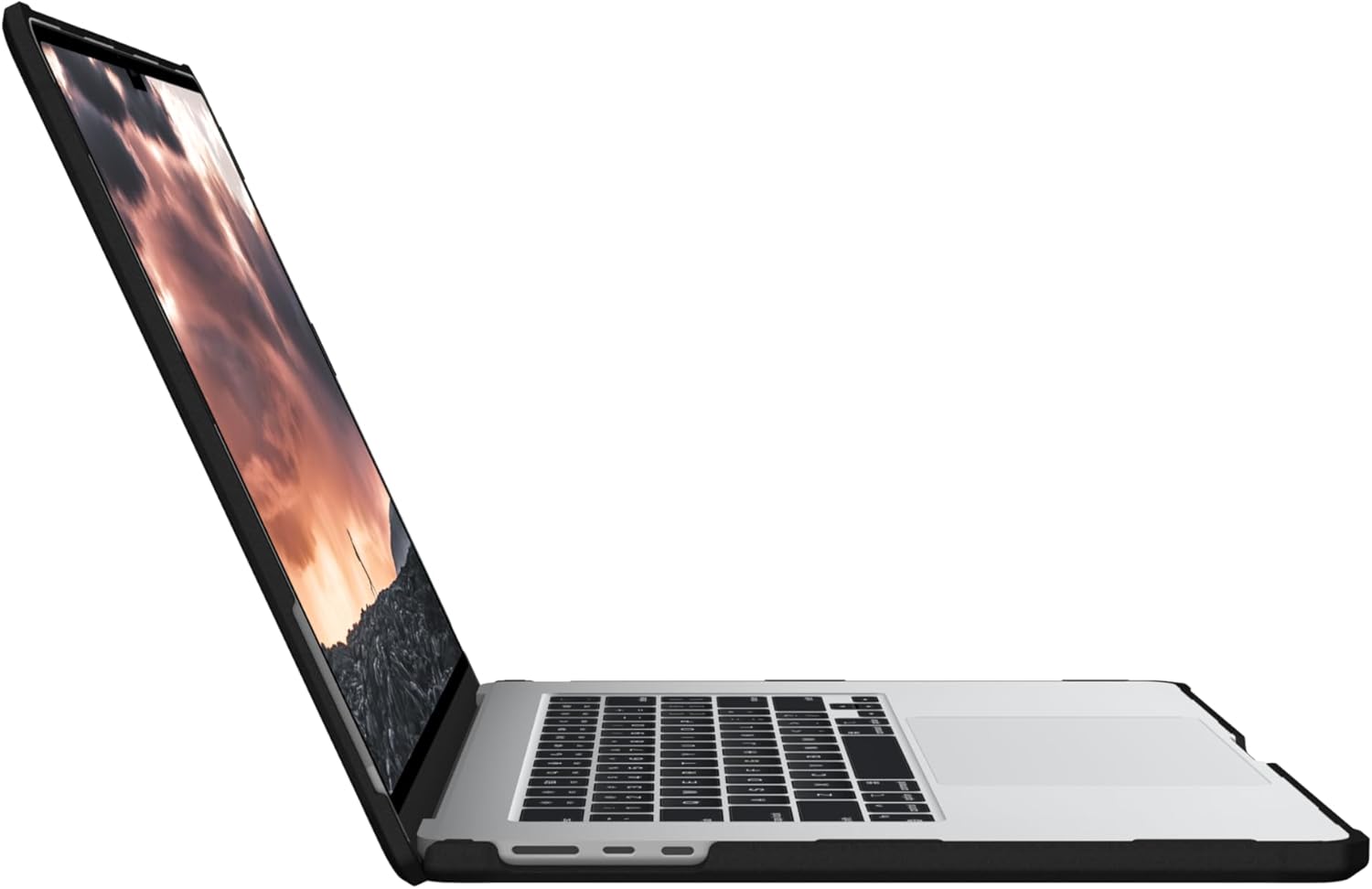 UAG – Funda protectora para MacBook Air de 15 pulgadas 2023 M2 A2941 Plyo IceNegro, translúcida transparente y resistente con agarre táctil URBAN