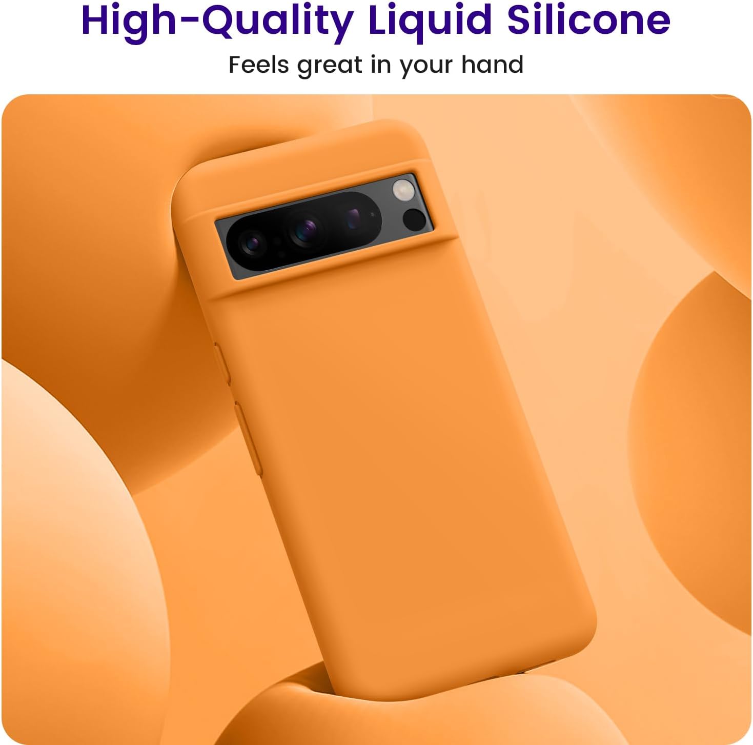 OTOFLY Funda diseñada para Pixel 8 Pro, protección contra caídas de grado militar, forro de microfibra antiarañazos, funda delgada de silicona a