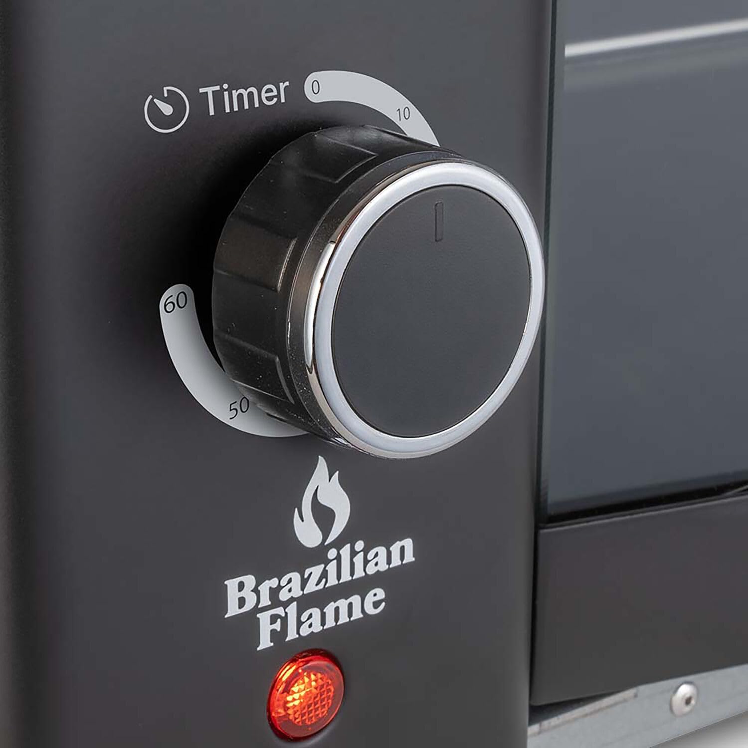 Brazilian Flame Asador de parrilla con 2 pinchos giratorios automáticos para interiores para pollo, filete, pescado, barbacoa de estilo brasileño,