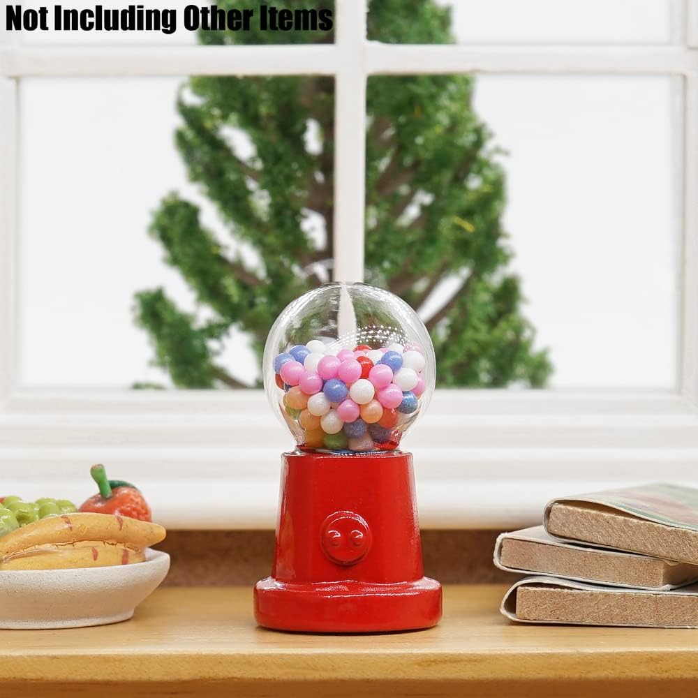 Odoria 112 Miniature Gumball Machine Accesorios de decoración de casa de muñecas