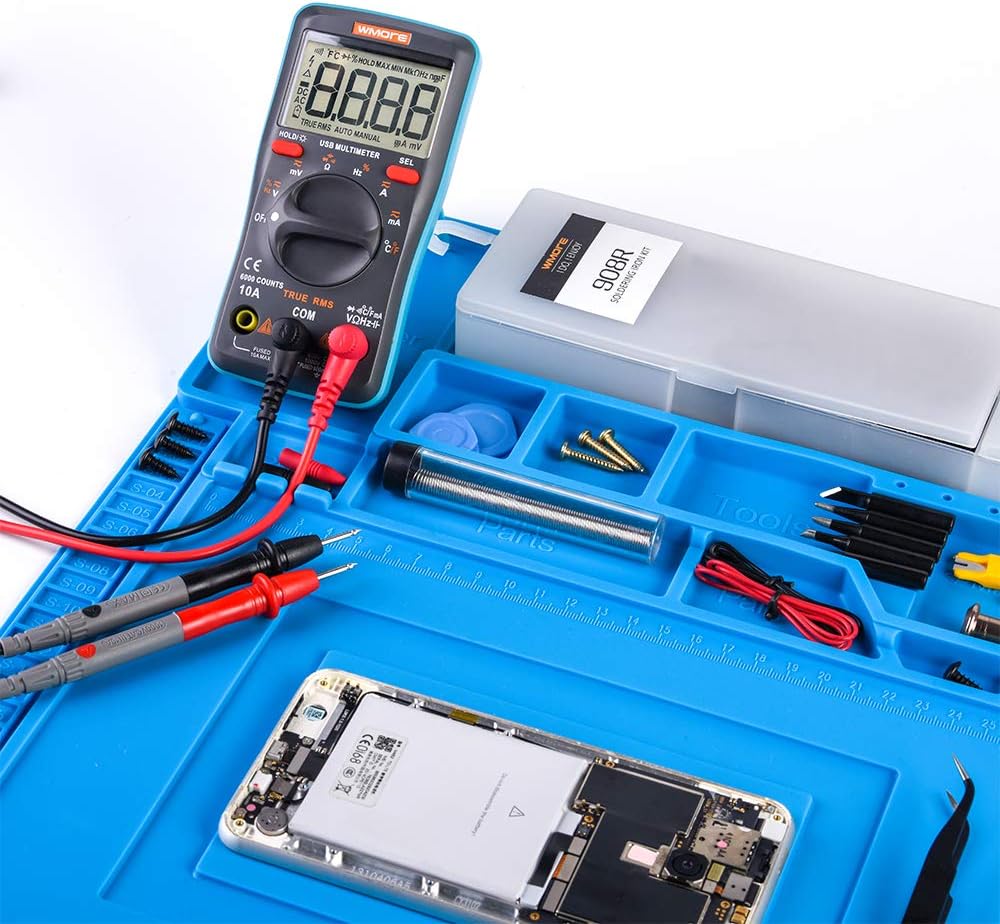 Estera de soldadura de aislamiento de silicona Kit de trabajo de reparación de almohadilla de soldadura magnética resistente al calor para soldadura