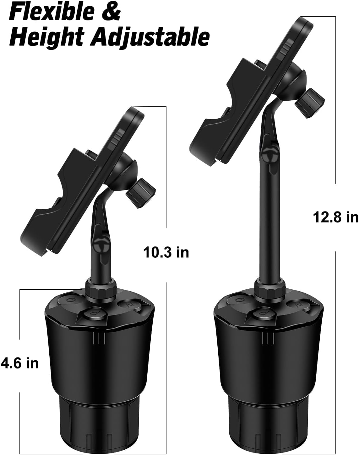 Soporte multifuncional para teléfono celular para automóvil, brazo largo con rotación de 360 grados, compatible con iPhone, Samsung y todos los