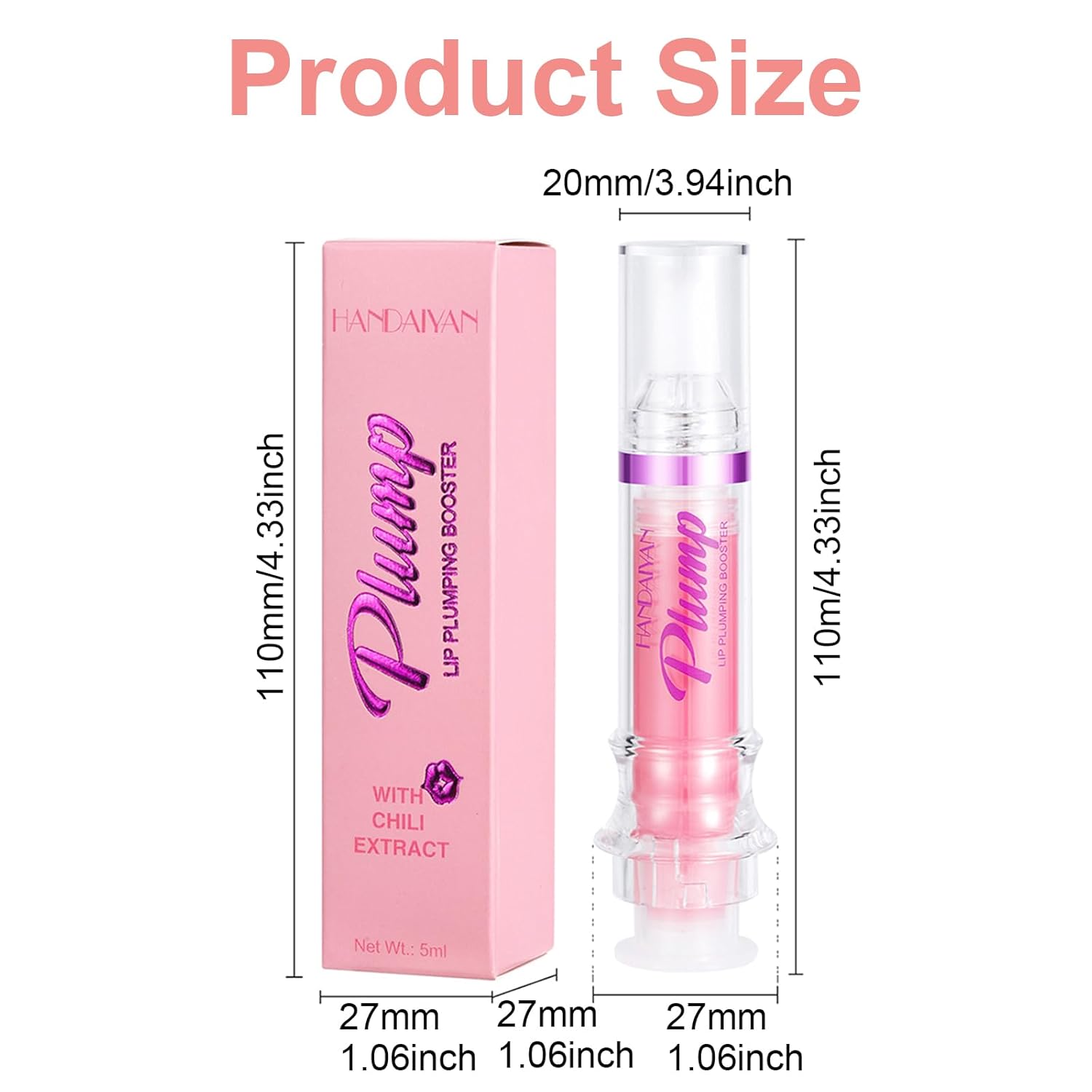 Jutqut Brillo de labios estimulante, lápiz labial picante, tinte de labios brillante, labios suaves y llenos de alto brillo, hidrata y da volumen al