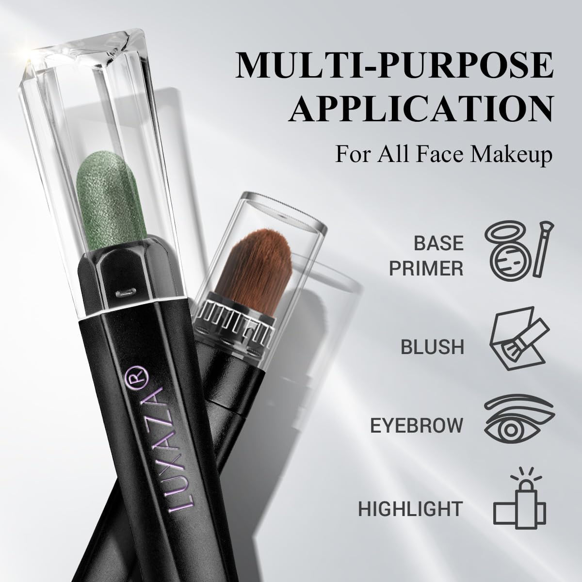 LUXAZA Juego de 3 lápices de sombra de ojos color crema, set de maquillaje de lápiz de larga duración para sombra de ojos, bosque dorado