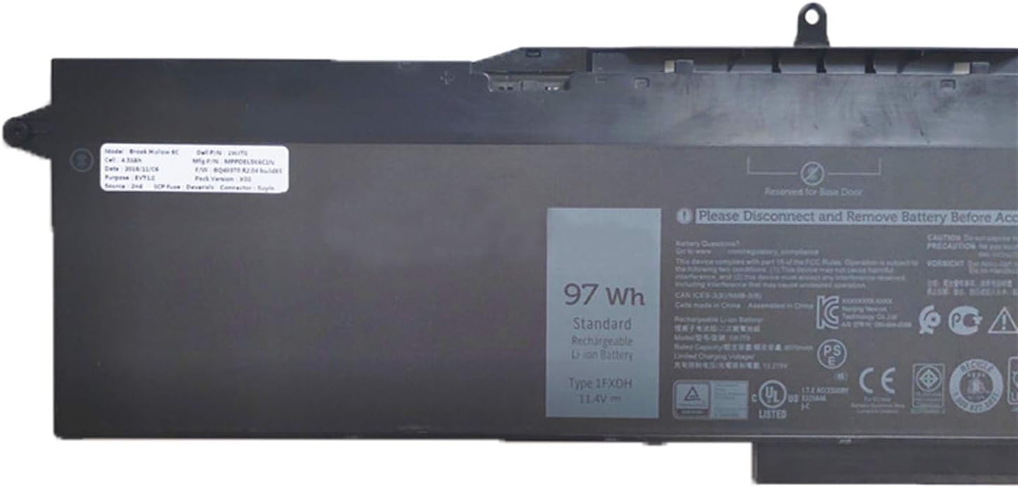 Dentsing 1FXDH – Batería para portátil de 11.4 V, 97 Wh8070 mAh, compatible con Dell Precision 3541 3551 Latitude 5501 5511 E5501 E5511 Series
