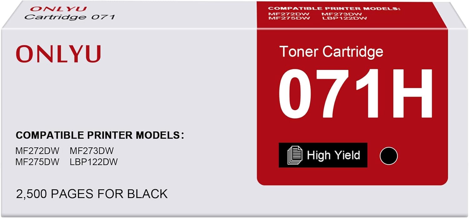 ONLYU Cartucho de tóner compatible para Canon 071 071H, compatible con impresora láser Imageclass LBP122dw MF273dw MF275dw LBP122dw (alto