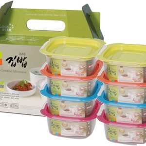 Lock Star Juego de 8 recipientes de alimentos, recipientes para preparación de comidas, contenedores de almacenamiento de alimentos, fiambreras sin Lock Star Juego de 8 recipientes de alimentos, recipientes para preparación de comidas, contenedores de almacenamiento de alimentos, fiambreras sin