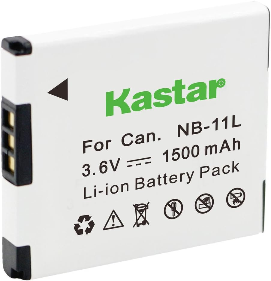 Kastar Batería para Canon NB-11L, NB-11LH, NB11L y PowerShot SX410 es, SX400 es, ELPH 170 is, 340 HS 320 HS 130HS 110 HS 1150 HS, A2300 is, A2400
