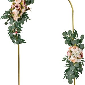 Soporte de telón de fondo de arco de boda de 7.2 pies, soporte de telón de fondo arqueado de globo de boda dorado marco de arco cuadrado para fiesta Soporte de telón de fondo de arco de boda de 7.2 pies, soporte de telón de fondo arqueado de globo de boda dorado marco de arco cuadrado para fiesta