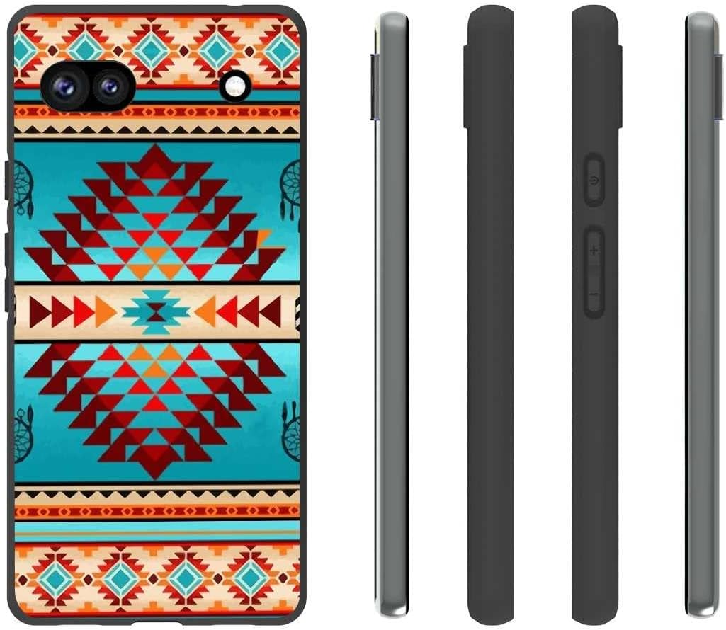 Funda diseñada para Google Pixel 6A, diseño geométrico tribal del suroeste del oeste y bohemio, diseñado para Google Case para mujeres y niñas,