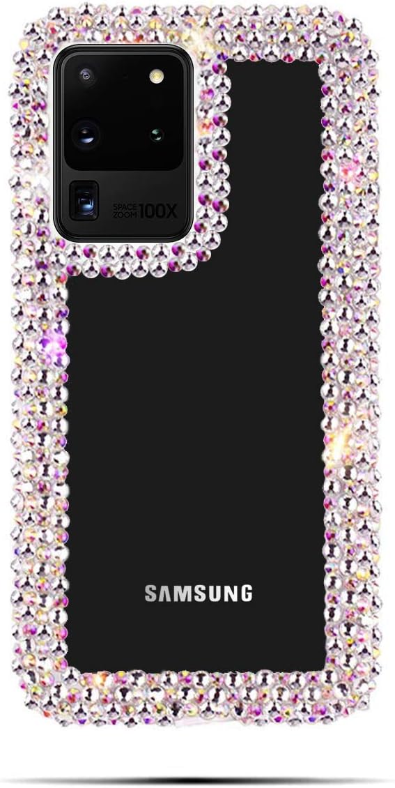 Bonitec Jesiya – Funda para Samsung Galaxy S20 Ultra con purpurina 3D, funda protectora transparente para Samsung Galaxy S20 Ultra transparente para