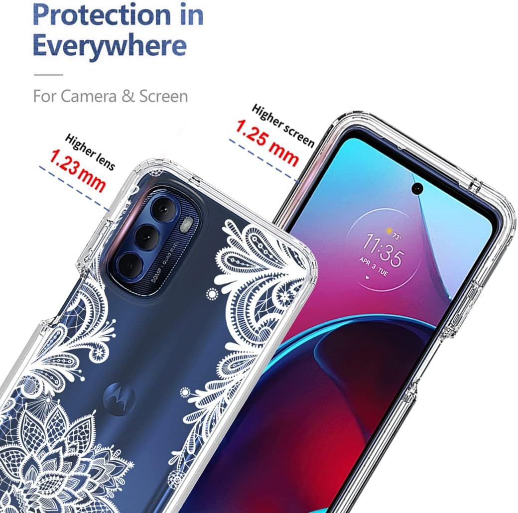 Tothedu XT2211 – Funda para Moto G Stylus 2022 4G, funda con protector de pantalla de vidrio templado, funda protectora de cuerpo completo con
