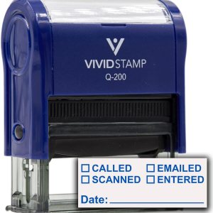 Llamado  Escaneado  Enviado por correo electrónico con sello de goma de oficina autoentintado de línea de fecha (tinta azul) – Q-200 Llamado  Escaneado  Enviado por correo electrónico con sello de goma de oficina autoentintado de línea de fecha (tinta azul) – Q-200