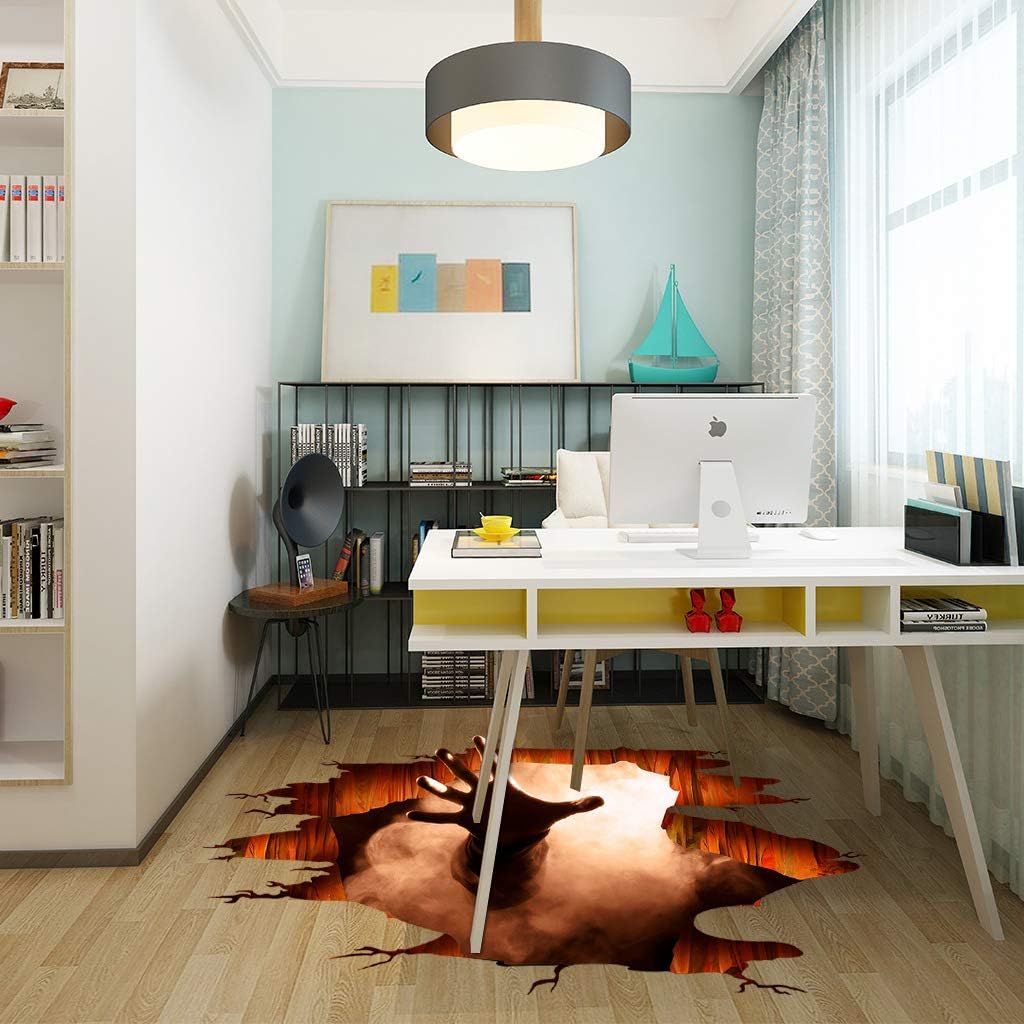 Adhesivos 3D de pared de techo de Halloween, calcomanías de pared de fantasma, murales de arte de Halloween extraíbles para sala de estar, ventana,