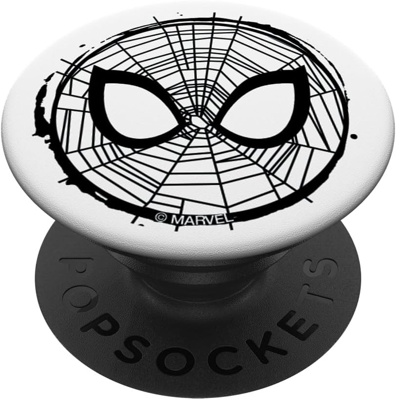 Máscara de Spider-Man de Marvel, agarre y soporte para teléfonos y tabletas, Negro