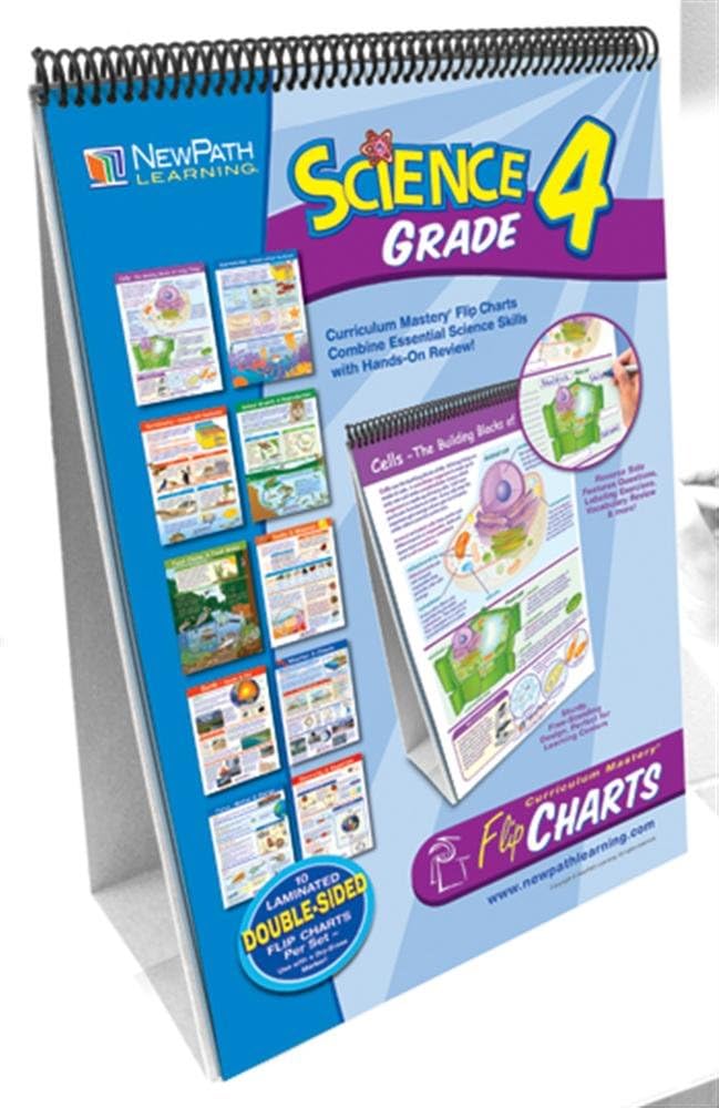 NewPath Learning – Juego de 10 rotafolios de maestría del plan de estudios de ciencias, grado 4