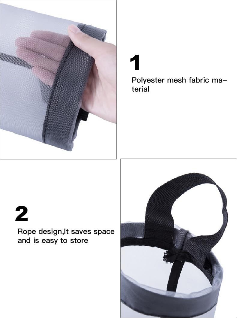 Soporte para bolsas de plástico, soporte para bolsa de comestibles, dispensador de bolsas de almacenamiento colgantes de malla, 2 soportes de bolsas