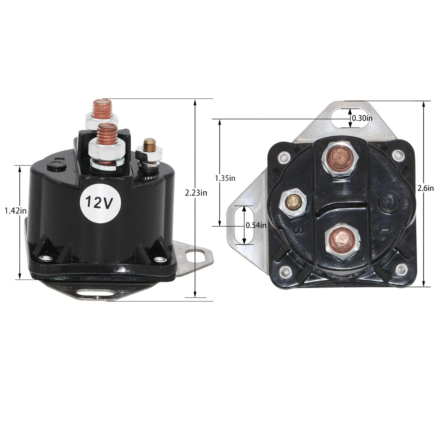 Relé de arranque 12V 3 postes 5TZ-11450-A E7TZ-11450-B E9TZ-11450-A E9TZ-11450-B compatible con Ford Mustang Super Duty SW1951 SW1951A SW1951B