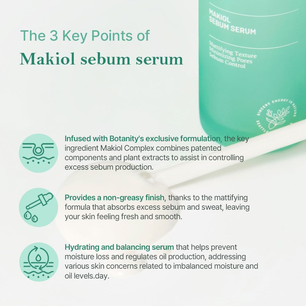 Makiol Serum  Control de aceite y refuerzo de hidratación  Minimizador de apariencia de poros y potenciador de textura de la piel  Fórmula ligera y