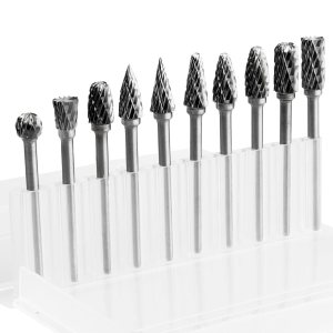 Rocaris Juego de fresas de carburo -10 piezas de vástago de 18 pulgadas, brocas de tungsteno para metal y piedra y tallado de madera, molienda, Rocaris Juego de fresas de carburo -10 piezas de vástago de 18 pulgadas, brocas de tungsteno para metal y piedra y tallado de madera, molienda,