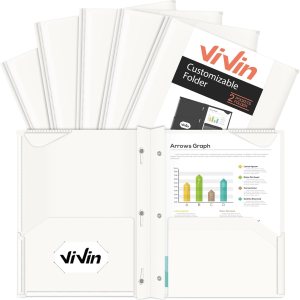ViVin Carpetas de plástico pesado con bolsillos y puntas, dos bolsillos, bolsillo frontal transparente y pestañas que se mantienen en su lugar, ViVin Carpetas de plástico pesado con bolsillos y puntas, dos bolsillos, bolsillo frontal transparente y pestañas que se mantienen en su lugar,